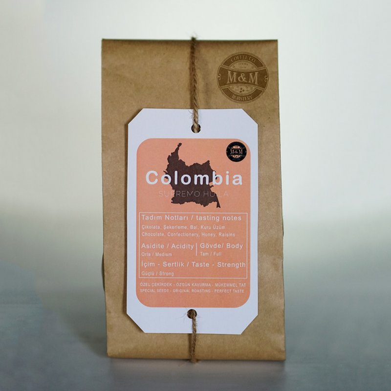 M & M Coffee Roastery Colombia Suprema Espresso Öğütülmüş Kahve 250 Gram